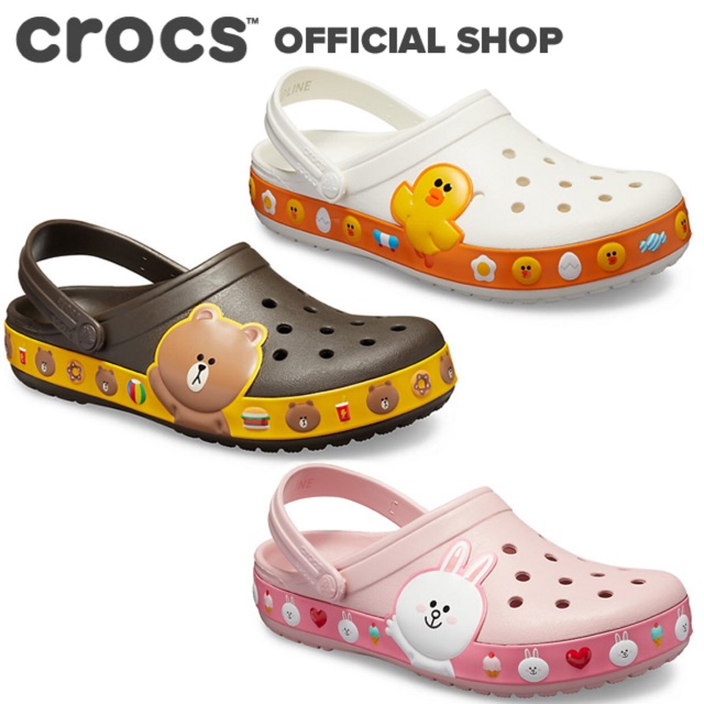 crocband line friends clog