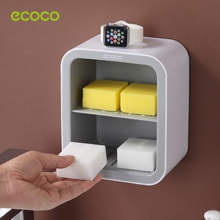 [พร้อมส่ง]ECOCO ที่วางสบู่ติดผนัง 2 ชั้น กันน้ำ ที่ใส่สบู่ ไ…