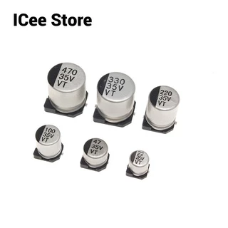ตัวเก็บประจุอลูมิเนียมไฟฟ้า SMD 25V 35V 10UF 22UF 33UF 47UF 100UF 220UF 330UF 470UF 20 ชิ้น