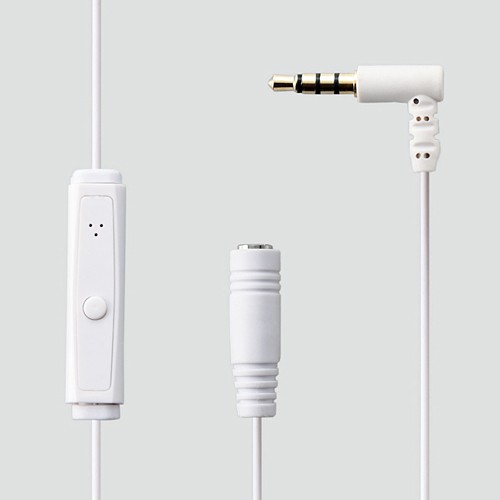 สายเพิ่มความยาวสำหรับหูฟัง มีไมค์และปุ่มสำหรับหยุดเพลง เพิ่มความยาว 60cm Headphone adapter extension Cable ELECOM