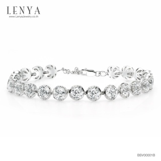 Lenya Jewelry สร้อยข้อมือเพชร DiamondLike เม็ดโตรอบข้อมือ ดีไซน์หรู