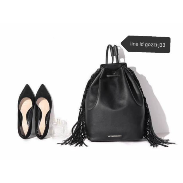 Victoria's Secret Black Tassel Bag