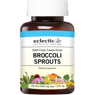 Eclectic Institute, Raw Fresh Freeze-Dried, Broccoli Sprouts, 270 mg, 150 Non-GMO Veg Caps