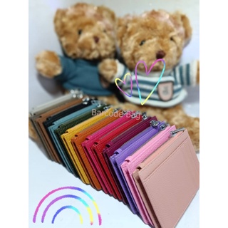 ✨พร้อมส่ง✨กระเป๋าใส่บัตร Card Holder✨งานหนังวัวแท้✨ 8ช่องเสียบบัตร 1ซิป สีสุดน่ารัก!!