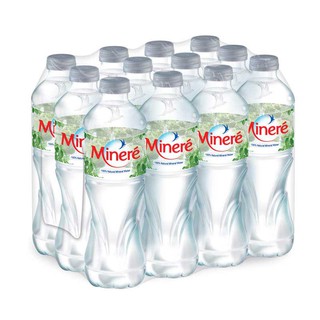 มิเนเร่ น้ำแร่ธรรมชาติ น้ำดื่ม ขนาด 500ml ยกแพ็ค 12ขวด MINERE MINERAL DRINKING WATER