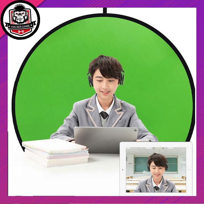 🔥🔥มีสินค้าหน้าจอพื้นหลังการถ่ายภาพฉากหลังสีเขียวสตูดิโอถ่ายวิดีโอแบบพกพาฉากเขียวOBS Green Screen อุป