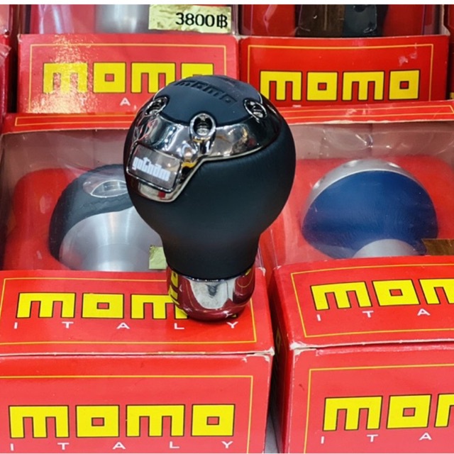 หัวเกียร์ MOMO Gotham Black Leather แท้ MOMO ITALY SHIFTKNOB GEARKNOB