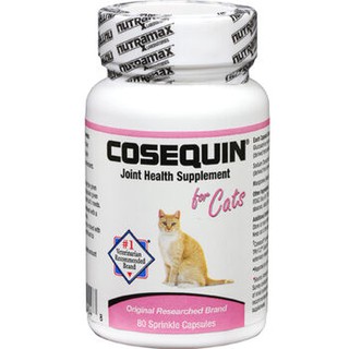 [80 แคปซูล] Cosequin for CAT บำรุงข้อแมว Exp.04/2026 ข้อต่อ ข้อกระดูก กระดูกอ่อน กันข้อเสื่อม ให้แมวคล่องแคล่ว