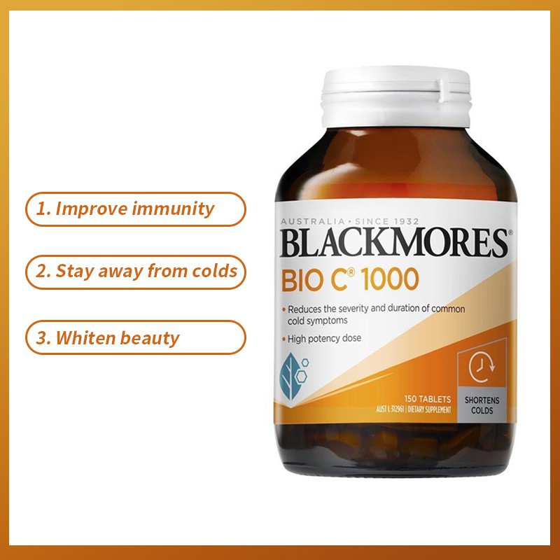 Blackmores Vitamin Cold Relife Bio C 1000mg High Potency Formula 150 Tablets Expired 23 April ราคาท ด ท ส ด