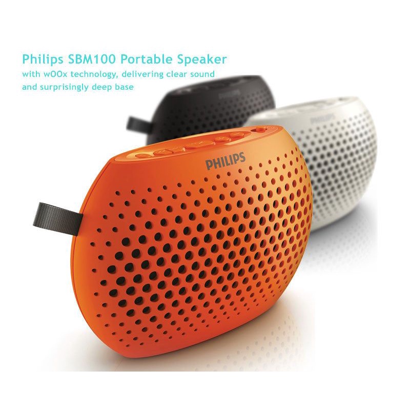Philips SBM100 MP3 Player, FM, Philips wOOx sound tech surround sound speaker with powerful bass effect