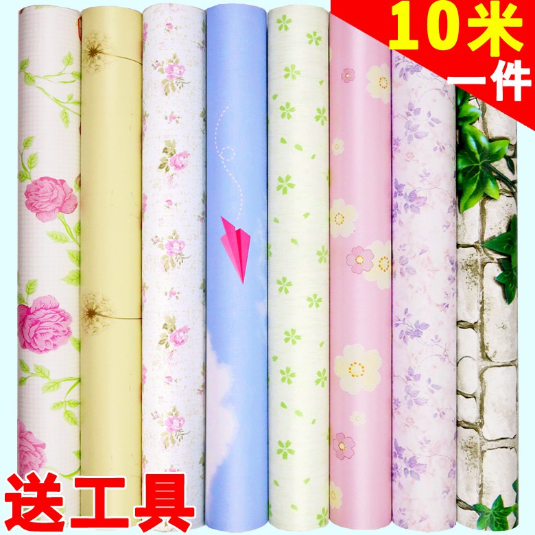🌟PVC self adhesive wallpaper🌟➹พีวีซีตกแต่งหอพักวอลล์เปเปอร์ห้องนอนกันน้ำ