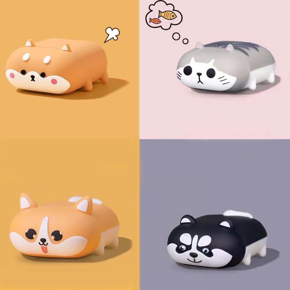 เคสซิลิโคนลายหมาชิบะ 3 D สําหรับ Airpods 1 2 3