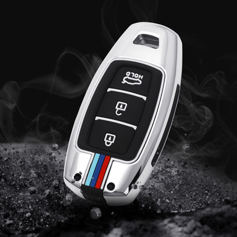 Zinc Alloy Silicone Car Key Case Cover For Hyundai Kona Ev