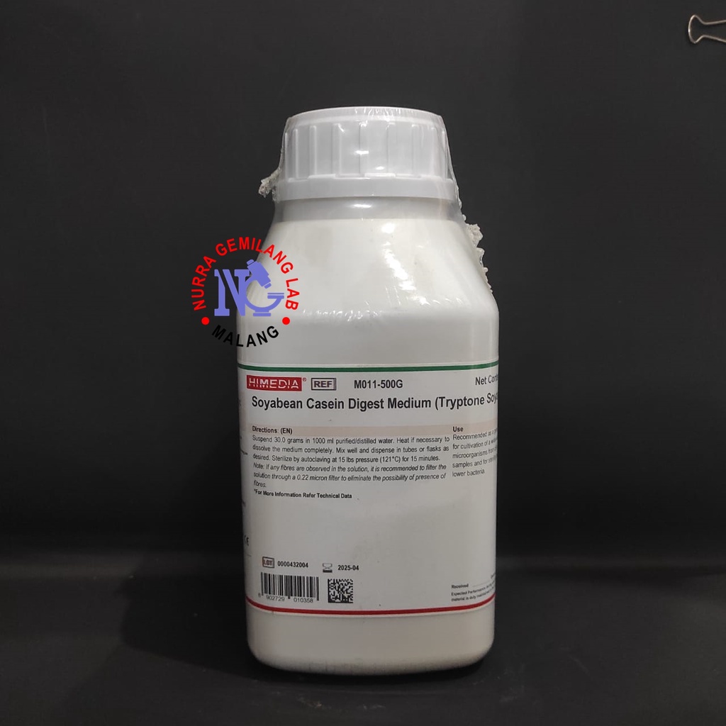 Casein Digest สื่อถั่วเหลืองกลาง (Tiptone Soya Broth) Himedia ขายปลีกต่อกรัม TSB