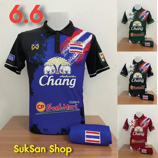 ชุดบอลทีมชาติไทย ลายกราฟฟิก เสื้อ+กางเกง สีแดง ครบไซร์ M L XL 3XL