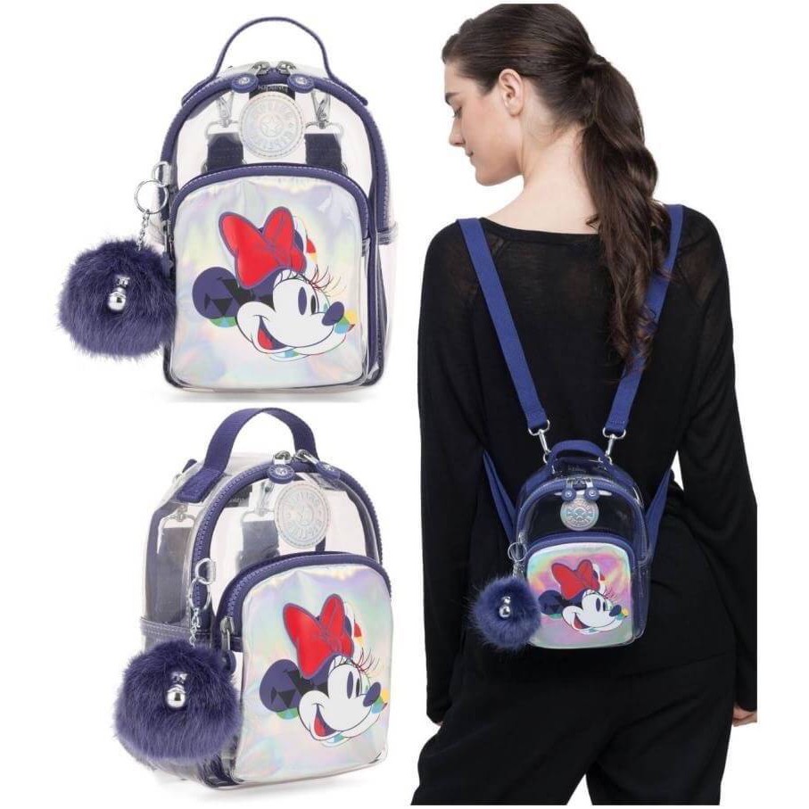 New Arrival! Kipling 90 YEAR Disney's Minnie &amp; Mickey Mouse 3-In-1 Convertible Mini Backpack🐶
