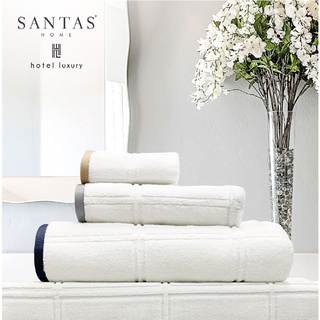 SANTAS ผ้าขนหนูเช็ดตัว รุ่นHOTEL LUXURY ดีไซน์ PLANTER 30x60 นิ้ว