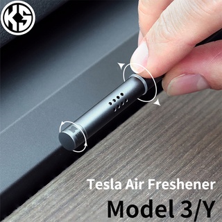 Tesla อุปกรณ์เสริมCar Air Freshener Stick for Tesla Model 3 Y erfume Aromatheray Fragrance Scent Diffuser Refill Solid N