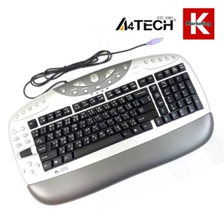 คีบอร์ด​ Keyboard.A4tech​ Wired​ Multimedia Ps/2 #KBS-26  ข้อมูลจำเพาะ คีย์บอร์ด: KBS-26 Keycaps