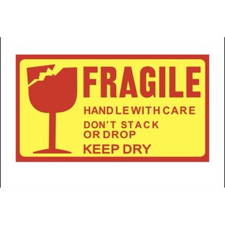 ⛔️🔴พร้อมส่ง สติกเกอร์ระวังแตก FRAGLE🔴⛔️