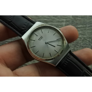 นาฬิกา Vintage มือสองญี่ปุ่น SEIKO 7810 8009 ระบบ Quartz ผู้ชาย ทรงกลม กรอบเงิน หน้าขาว หน้าปัด 34mm