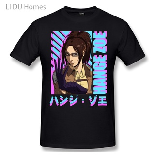 เสื้อยืด แบบนิ่ม ระบายอากาศได้ดี พิมพ์ลายการ์ตูน Lidu Attack On Titan Hange Zoe สไตล์ฮิปสเตอร์ แฟชั่นเรโทร สําหรับวัยรุ่