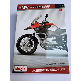 Die-Cast Metal Model Kit โมเดล พลาสติก ประกอบ โลหะ ผสม กึ่งสำเร็จรูป Maisto สเกล 1/12ฺ BMW R1200 GS