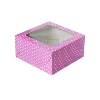 กล่องเค้ก 1 ปอนด์ ขนาด 8x8x3.5 นิ้ว (50 ใบ) INH109