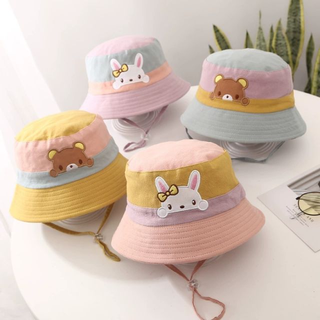 หมวก​เด็ก​ หมวก​บักเก็ตเด็กใส่ได้2 หน้าผู้ชาย​และ​ผู้หญิง ขนาด​:48-52 cm