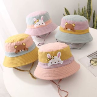 หมวก​เด็ก​ หมวก​บักเก็ตเด็กใส่ได้2 หน้าผู้ชาย​และ​ผู้หญิง ขน…