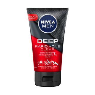 โฟมสครับ กำจัดสิว ชาย นีเวีย NIVEA MEN RAPID ACNE CLEAR SCRUB MUD FOAM 100กรัม