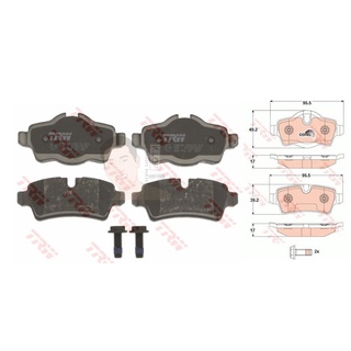 GDB1766 ผ้าเบรค-หลัง(TRW) (เนื้อผ้า COTEC) MINI COOPER ONE, S (R56) /MINI CLUBMAN,CLUBVAN (R55) /MINI COOPER S (R56) ...