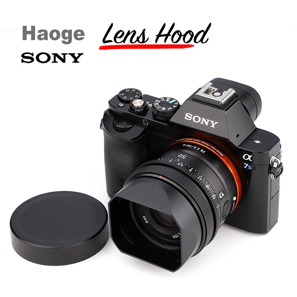 ฮูดเลนส์ Sony FE 50mm F2.5G FE 40mm F2.5G FE 24mm F2.8G จาก Haoge LH-S245N