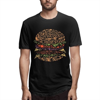 T-shirt  Gildan เสื้อยืดแขนสั้น ผ้าฝ้าย 100% พิมพ์ลายสัญลักษณ์ Burger Food Essen Hamburger Pizza แฟชั่นฤดูร้อน สําหรับผู