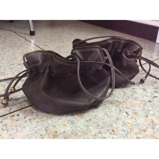 กระเป๋าถือ กระเป๋าสะพายข้าง Crossbody สีน้ำตาล ทรงขนมจีบ หนัง PU น่ารัก