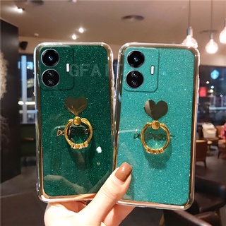 ใหม่ เคสโทรศัพท์มือถือแบบแข็ง พร้อมแหวนขาตั้ง หรูหรา สําหรับ Realme C55 NFC 2023 REALMEC55 NFC