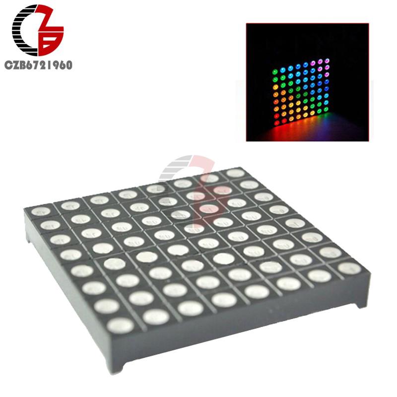 บอร์ดโมดูลLed Rgb Matrix 8x8 + Dot Matrix Arduino Avr เสื้อลําลองสําหรับสตรีแขนสั้นคอก ลม