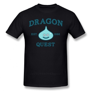 เสื้อยืดผ้าฝ้ายพิมพ์ลายแฟชั่น เสื้อยืดแขนสั้น ผ้าฝ้าย พิมพ์ลายกราฟฟิค Dragon Quest ขนาดใหญ่ สไตล์คลาสสิก สําหรับผู้ชาย