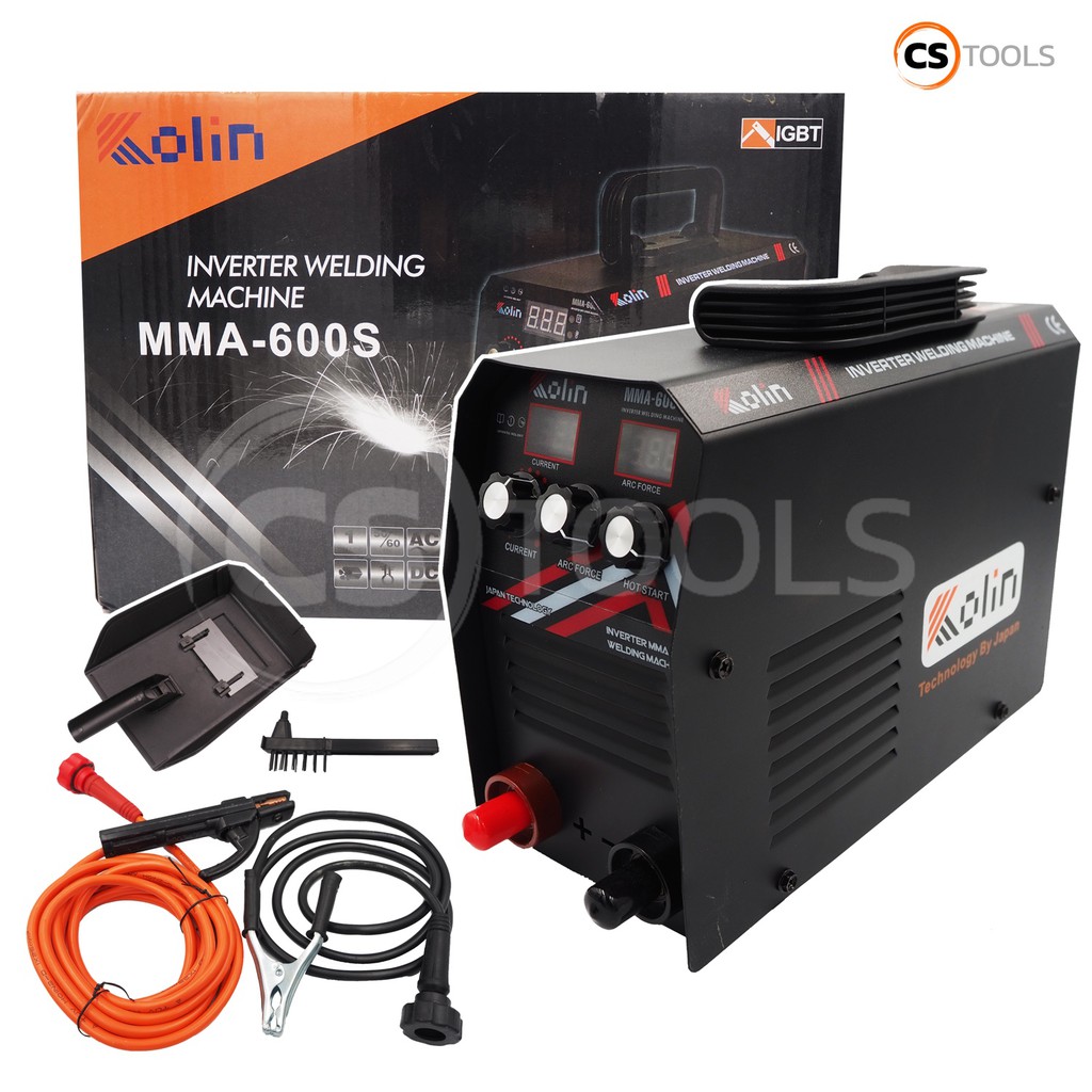 KOLIN ตู้เชื่อม Inverter ตู้เชื่อมไฟฟ้า เครื่องเชื่อม IGBT MMA-600S รุ่นใหม่ 2 หน้าจอ 3 ปุ่ม Upgrade