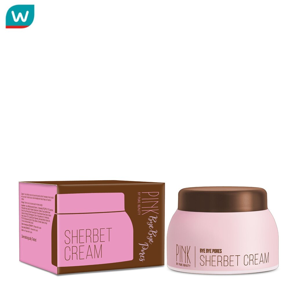 Pink by Pure Beauty พิ้งค์ บาย เพียว บิวตี้ บาย บาย พอร์ส เชอร์เบท ครีม 50มล.