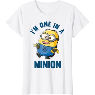 เสื้อยืดโอเวอร์ไซส์เสื้อยืด พิมพ์ลาย Despicable Me Minions Dave One In A Minions สําหรับผู้ชายS-3XL