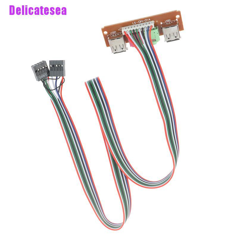 Delicatesea> เคส Usb 2 ชิ้น 6.8 ซม. แผงด้านหน้าไมโครโฟนพอร์ตเสียง Usb