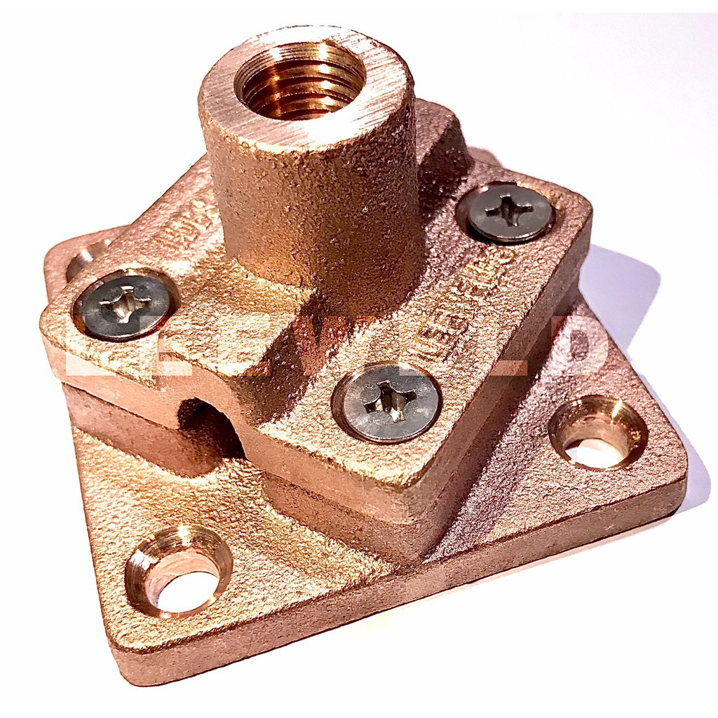 ฐานล่อฟ้าสี่เหลี่ยม จับสาย (Double Base Saddle) 5/8"