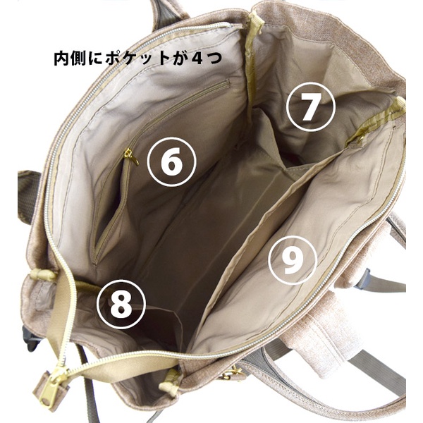 ✅ซื้อในไลฟ์ลด 50%❤️‍🔥AT-C1225​🔥ของแท้นำเข้า🔥Anello 10 pocket 2 way backpack​ (แถมฟรีพวงกุญแจ)​ เป้สะพายหลัง กระเป๋าเป้
