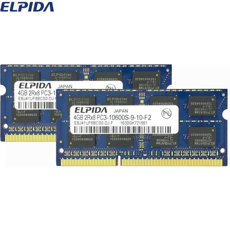 หน่วยความจําแล็ปท็อป โน้ตบุ๊ก ELPIDA DDR3 DDR3L 1066 1333 1600MHz DDR2 800 667MHz 2GB 4GB 8GB
