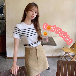 SK0020 เสื้อคอกลมไหมพรม ทอลายในตัว