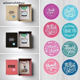 [adawnshbhyu] สติกเกอร์ฉลาก thank you ทรงกลม สําหรับติดตกแต่งบรรจุภัณฑ์ 500 ชิ้น