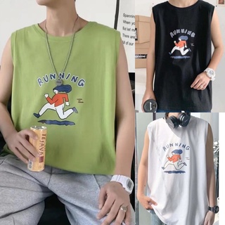 แฟชั่นฤดูร้อนเสื้อแขนกุดผู้ชาย หลวมและสบาย เสื้อยืดแขนกุด oversize ผ้านุ่มขึ้น เสื้อยืดลำลองผู้ชาย🌟 พร้อมส่ง M-2XL 🌟