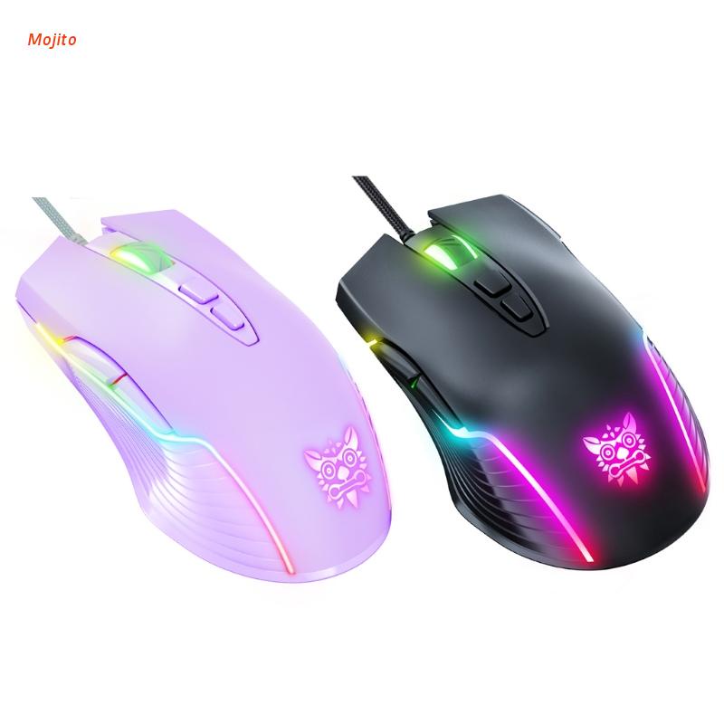 Mojito 6400DPI Usb Led Backlit เมาส์แบบมีสายสําหรับคอมพิวเตอร์สํานักงาน #8