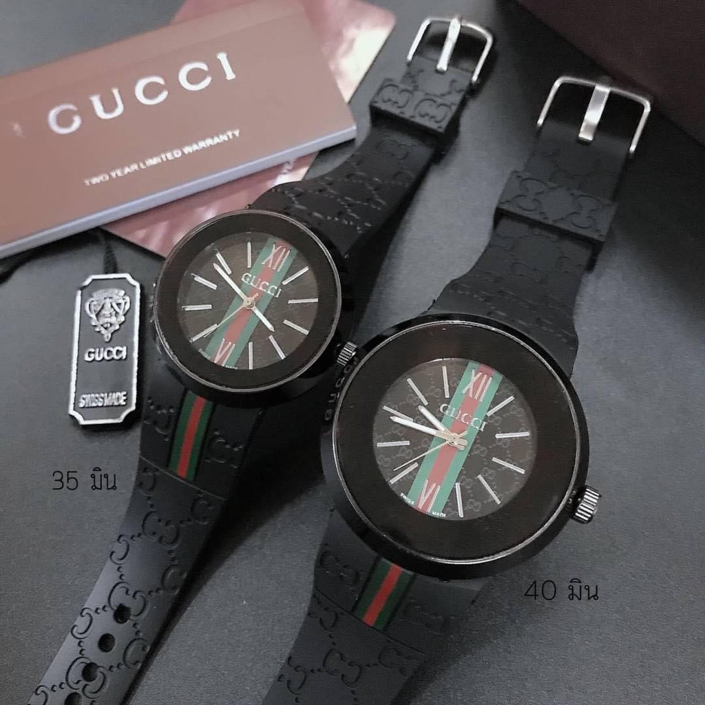 Gucci Watch 🔥 สายยางกุชชี่งานสายปั้มลึก ปั้มขอบ ท็อปมิลเลอร์ 189 บาท